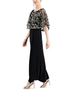 Connected Embroidered Overlay Gown -Adrianna Papell Sales Shop 21899971 fpx