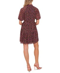 CeCe Women's Short Sleeve Tiered Ruffle Neck Dress -Adrianna Papell Sales Shop 21921849 fpx