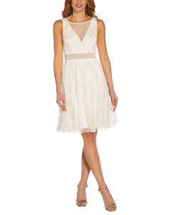 Adrianna Papell Beaded Illusion Dress
