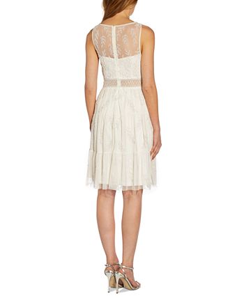 Beaded Illusion Dress Adrianna Papell Beaded Illusion Dress -Adrianna Papell Sales Shop