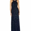 Adrianna Papell Halter Beaded-Lace Gown -Adrianna Papell Sales Shop 21922628 fpx