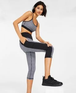 ID Ideology Petite Colorblock Houndstooth Cropped Leggings, Created For Macy's -Adrianna Papell Sales Shop 21955690 fpx