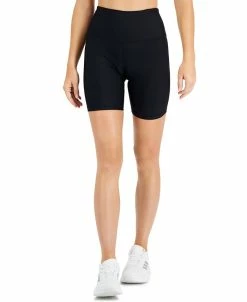 ID Ideology Women's Ribbed Solid Bike Shorts, Created For Macy's