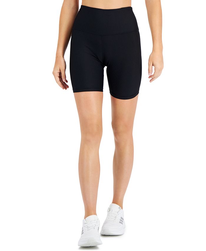 Women's Ribbed Solid Bike Shorts, Created For Macy's ID Ideology Women's Ribbed Solid Bike Shorts, Created For Macy's -Adrianna Papell Sales Shop