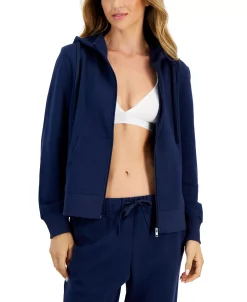 ID Ideology Women's Fleece Full-Zip Jacket, Regular & Petite, Created For Macy's -Adrianna Papell Sales Shop 21956113 fpx