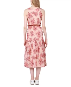 Black Tape Women's V-Neck Printed Midi Dress -Adrianna Papell Sales Shop 21985948 fpx