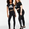 ADIDAS Women's Linear-Logo Full Length Leggings, XS-4X -Adrianna Papell Sales Shop 22032588 fpx