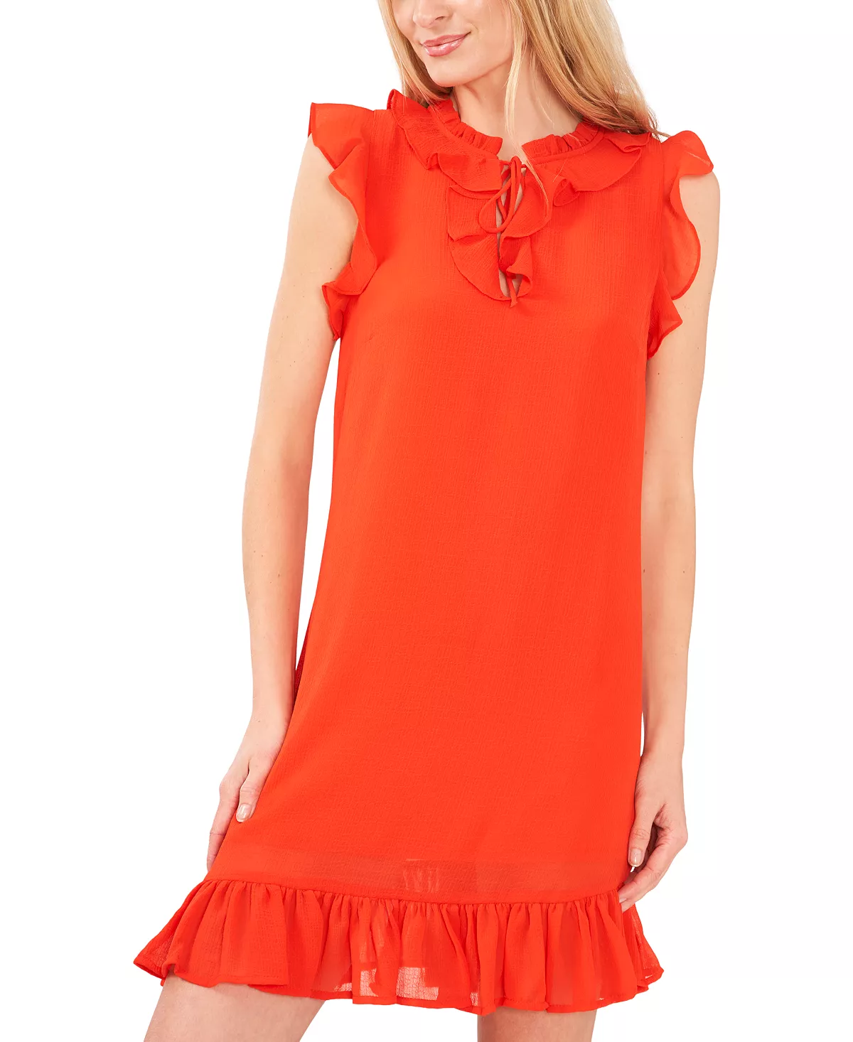 CeCe Women's Ruffled Tie-Neck Dress 5 CeCe Women's Ruffled Tie-Neck Dress - Image 3