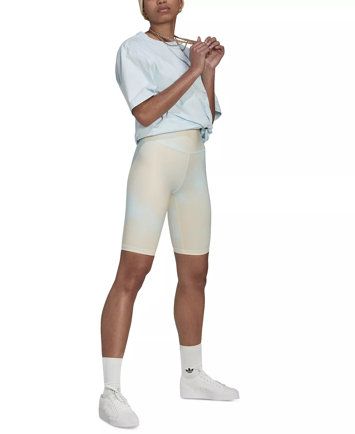 ADIDAS Women's Spray Paint Biker Shorts 5 ADIDAS Women's Spray Paint Biker Shorts - Image 3