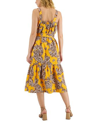 Women's Printed Tie-Waist Dress, Created For Macy's INC International Concepts Women's Printed Tie-Waist Dress, Created For Macy's -Adrianna Papell Sales Shop