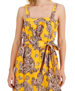 INC International Concepts Women's Printed Tie-Waist Dress, Created For Macy's 5 INC International Concepts Women's Printed Tie-Waist Dress, Created For Macy's -Adrianna Papell Sales Shop 22103457 fpx