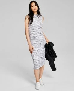 And Now This Women's Ribbed Mock-Neck Bodycon Dress