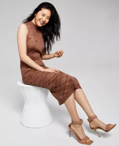 And Now This Women's Ribbed Mock-Neck Bodycon Dress -Adrianna Papell Sales Shop 22129395 fpx