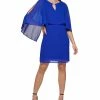 Vince Camuto Women's Cape-Overlay Dress -Adrianna Papell Sales Shop 22129455 fpx