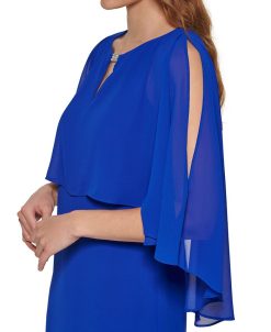 Vince Camuto Women's Cape-Overlay Dress 5 Vince Camuto Women's Cape-Overlay Dress -Adrianna Papell Sales Shop 22129456 fpx