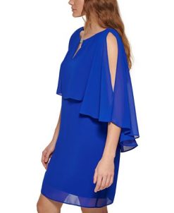 Vince Camuto Women's Cape-Overlay Dress 4 Vince Camuto Women's Cape-Overlay Dress -Adrianna Papell Sales Shop 22129457 fpx