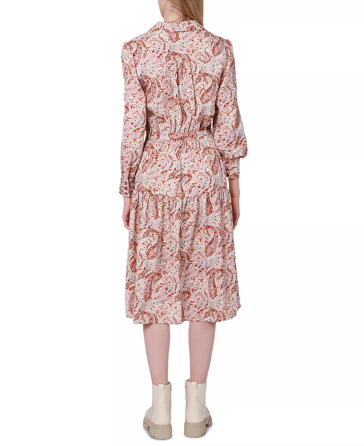 Black Tape Women's Belted Tiered Shirtdress 4 Black Tape Women's Belted Tiered Shirtdress - Image 2