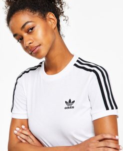 ADIDAS Women's Cotton 3 Stripes T-Shirt, XS-4X -Adrianna Papell Sales Shop 22176524 fpx