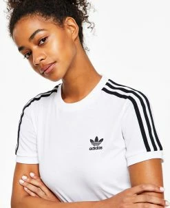 ADIDAS Women's Cotton 3 Stripes T-Shirt, XS-4X -Adrianna Papell Sales Shop 22176524 fpx