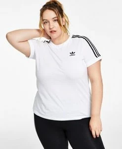 ADIDAS Women's Cotton 3 Stripes T-Shirt, XS-4X -Adrianna Papell Sales Shop 22176525 fpx
