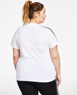 ADIDAS Women's Cotton 3 Stripes T-Shirt, XS-4X -Adrianna Papell Sales Shop 22176526 fpx