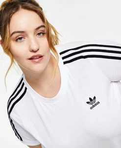 ADIDAS Women's Cotton 3 Stripes T-Shirt, XS-4X -Adrianna Papell Sales Shop 22176527 fpx