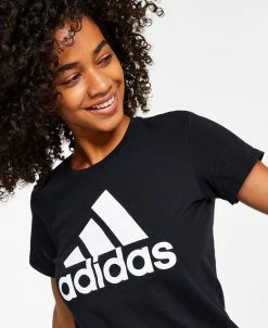 ADIDAS Women's Essentials Logo Cotton T-Shirt, XS-4X -Adrianna Papell Sales Shop 22176690 fpx