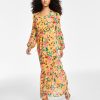 Bar III Women's Printed Chiffon Maxi Dress, Created For Macy's -Adrianna Papell Sales Shop 22180469 fpx
