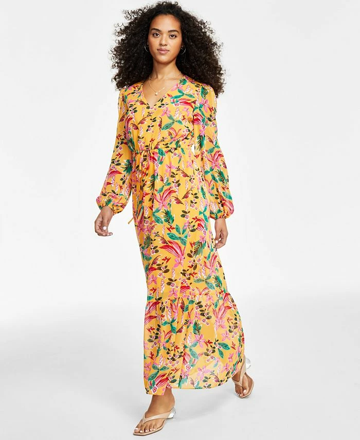 Bar III Women's Printed Chiffon Maxi Dress, Created For Macy's 3 Bar III Women's Printed Chiffon Maxi Dress, Created For Macy's