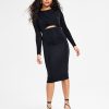 Bar III Women's Twist Cutout Long-Sleeve Bodycon Dress, Created For Macy's
