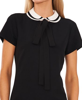 Women's Collared Bow-Tie A-Line Dress CeCe Women's Collared Bow-Tie A-Line Dress -Adrianna Papell Sales Shop