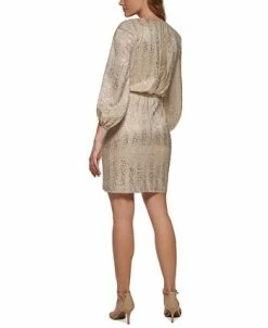 Vince Camuto Women's Belted 3/4-Sleeve Dress -Adrianna Papell Sales Shop 22289710 fpx