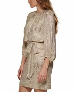 Vince Camuto Women's Belted 3/4-Sleeve Dress -Adrianna Papell Sales Shop 22289712 fpx