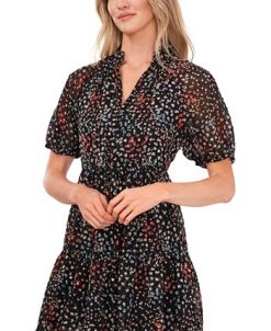 CeCe Women's Printed Clip Dot Baby Doll Dress -Adrianna Papell Sales Shop 22295583 fpx