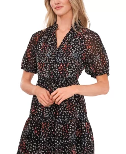 CeCe Women's Printed Clip Dot Baby Doll Dress -Adrianna Papell Sales Shop 22295583 fpx