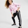 ADIDAS Women's 3-Stripe Cotton Fleece Sweatshirt & Jogger -Adrianna Papell Sales Shop 22299404 fpx