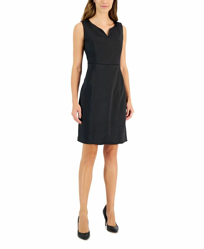 Kasper Women's Satin Princess-Seam Sleeveless Sheath Dress 3 Kasper Women's Satin Princess-Seam Sleeveless Sheath Dress