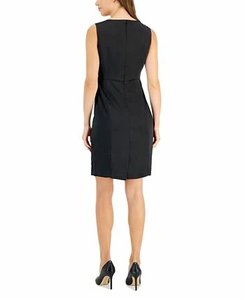 Kasper Women's Satin Princess-Seam Sleeveless Sheath Dress 4 Kasper Women's Satin Princess-Seam Sleeveless Sheath Dress - Image 2