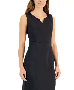 Kasper Women's Satin Princess-Seam Sleeveless Sheath Dress 10 Kasper Women's Satin Princess-Seam Sleeveless Sheath Dress -Adrianna Papell Sales Shop 22302805 fpx