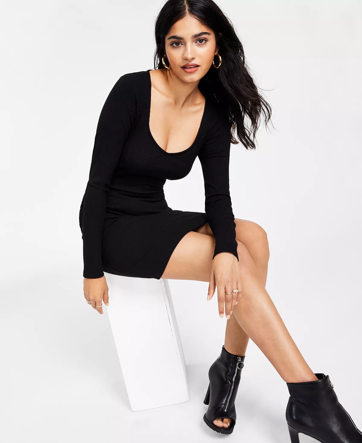 Bar III Women’s Ribbed Mini Dress, Created For Macy’s 6 Bar III Women’s Ribbed Mini Dress, Created For Macy’s - Image 4