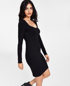 Bar III Women’s Ribbed Mini Dress, Created For Macy’s 4 Bar III Women’s Ribbed Mini Dress, Created For Macy’s -Adrianna Papell Sales Shop 22338559 fpx