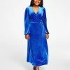 Kasper Glitter Velvet Faux-Wrap Midi Dress -Adrianna Papell Sales Shop 22344417 fpx