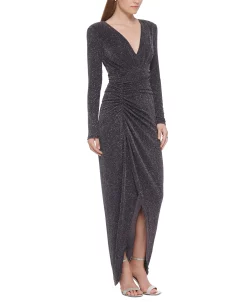 Vince Camuto Women's Metallic-Threaded Evening Gown 8 Vince Camuto Women's Metallic-Threaded Evening Gown -Adrianna Papell Sales Shop 22359494 fpx