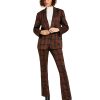 Bar III Women's Plaid One-Button Boyfriend Blazer & Plaid Flare Leg Pants, Created For Macy's