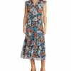 Steve Madden BB Dakota Orange Blossom Printed Dress 2 Steve Madden BB Dakota Orange Blossom Printed Dress -Adrianna Papell Sales Shop 22368623 fpx