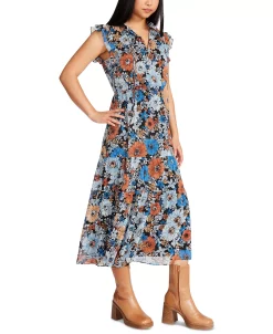 Steve Madden BB Dakota Orange Blossom Printed Dress -Adrianna Papell Sales Shop 22368626 fpx