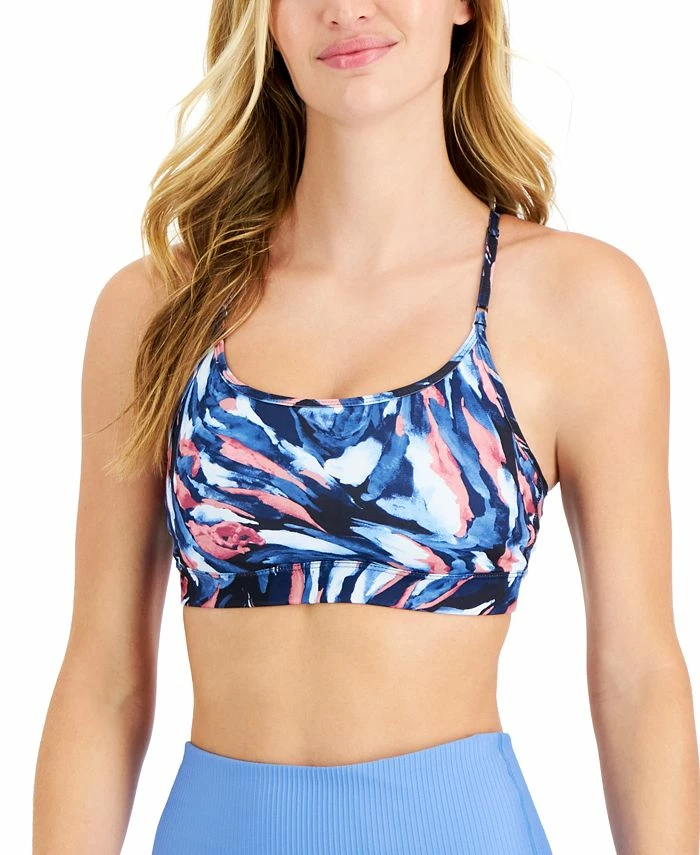 ID Ideology Women's Painterly Waves Low-Impact Sports Bra, Created For Macy's 3 ID Ideology Women's Painterly Waves Low-Impact Sports Bra, Created For Macy's