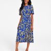 Kasper Printed Flutter-Sleeve Belted Dress 2 Kasper Printed Flutter-Sleeve Belted Dress -Adrianna Papell Sales Shop 22406965 fpx