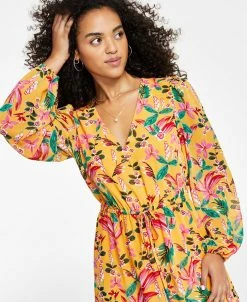 Bar III Women's Printed Chiffon Maxi Dress, Created For Macy's 11 Bar III Women's Printed Chiffon Maxi Dress, Created For Macy's -Adrianna Papell Sales Shop 22408126 fpx