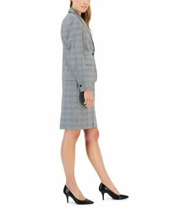 Anne Klein Women's Glen Plaid Single-Button Skirt Suit -Adrianna Papell Sales Shop 22410501 fpx